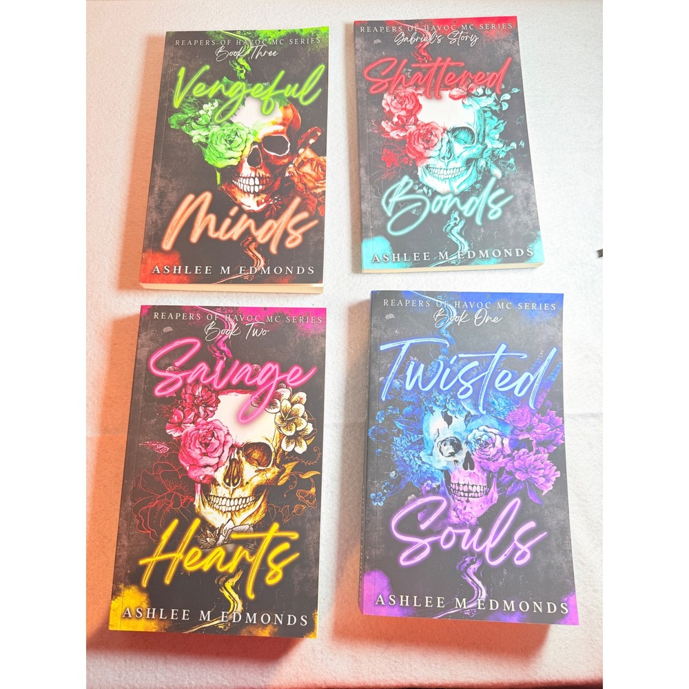 Ashlee M Edmonds Reapers of Havoc MC Series 4 BookSet Twisted SoulsSavage Hearts - Picture 3 of 5